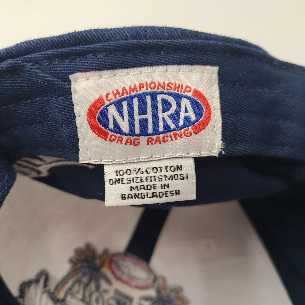 NHRA Hat Adjustable White Blue Top Eliminator Club 2026 Drag Winter Nationals